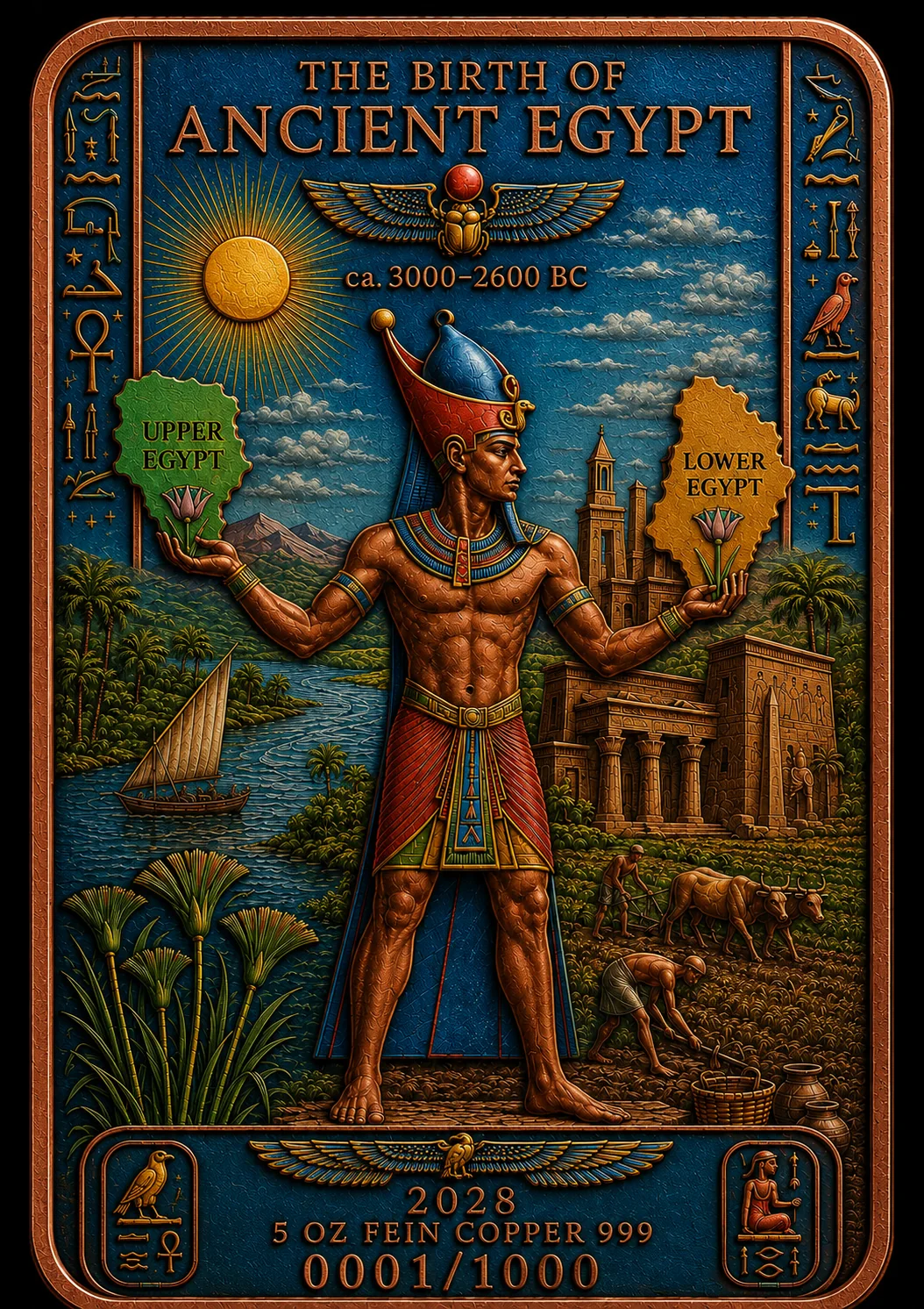 The Birth of Ancient Egypt 5 oz copper bar