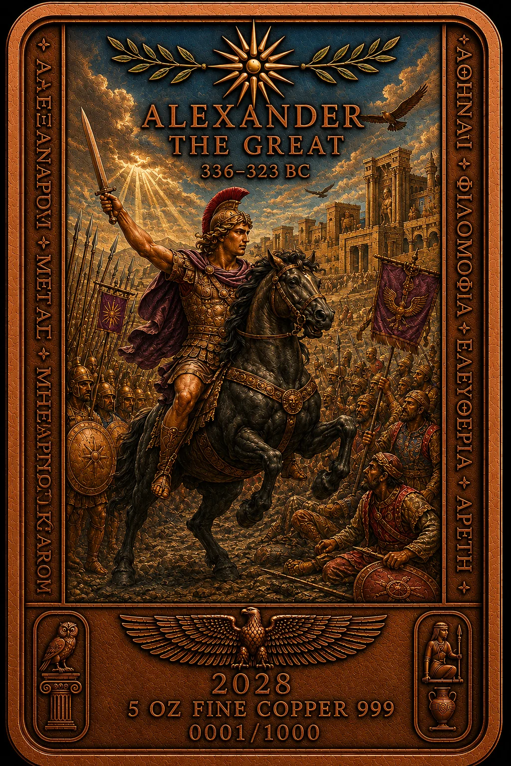 Alexander the Great 5 oz copper bar