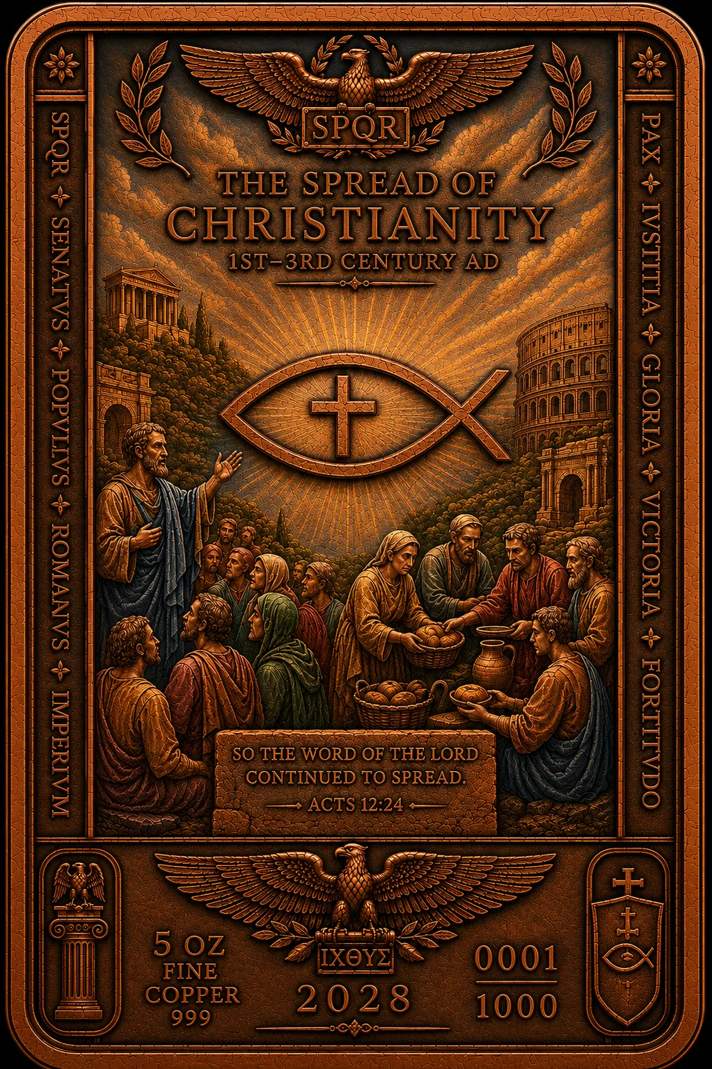 The Spread of Christianity 5 oz copper bar
