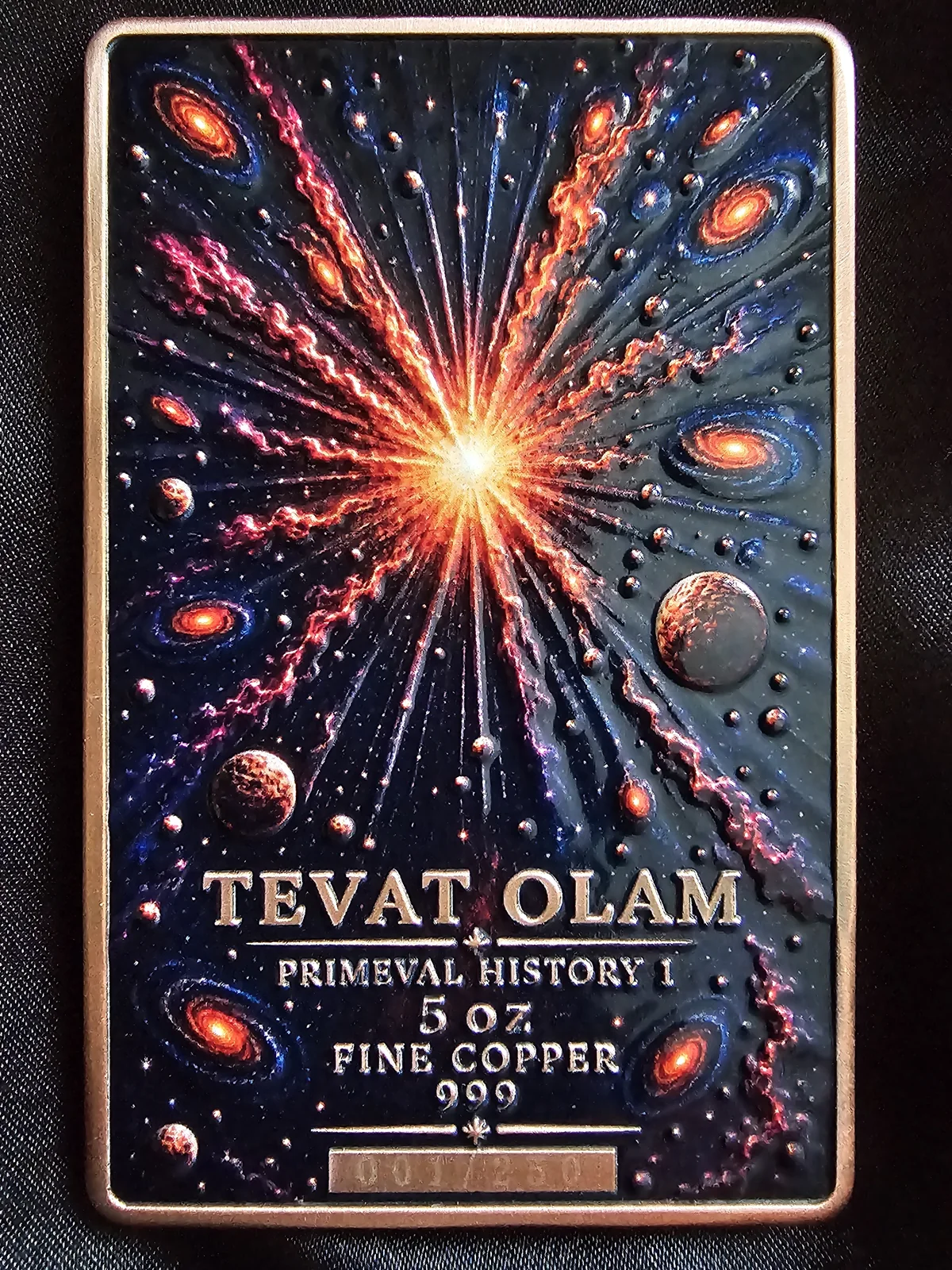 The Big Bang original 5 oz copper bar detail 1